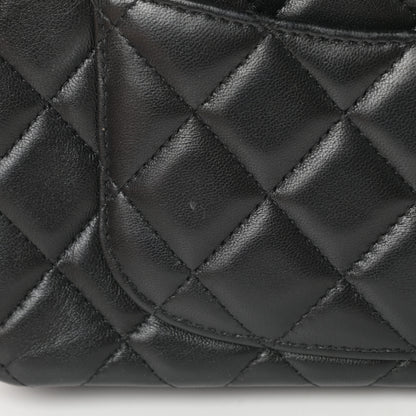 Chanel Lambskin Quilted Mini Rectangular Flap Black 14 of 15