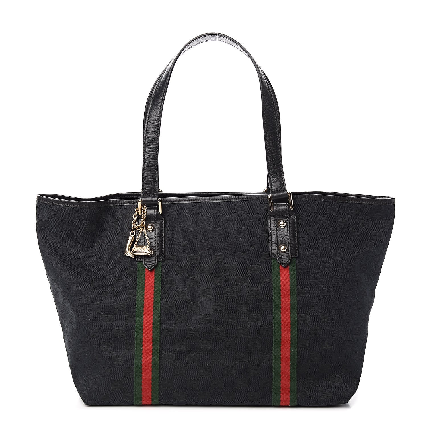 Gucci Monogram Large Jolicoeur Tote Black 1 of 17