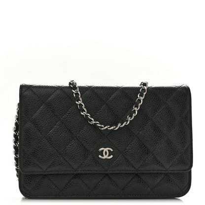 Chanel Caviar Quilted Wallet on Chain WOC Black 1 of 12