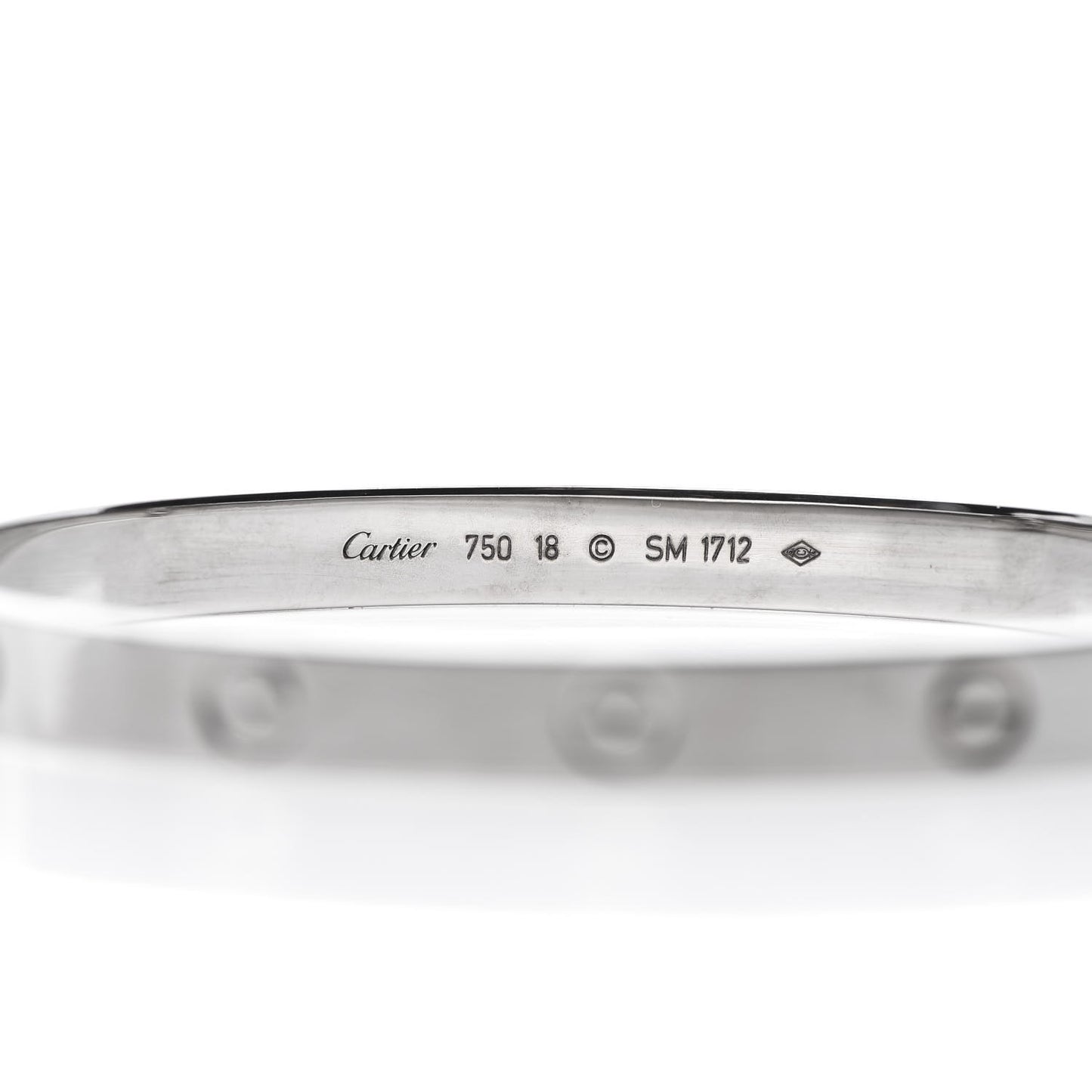 18K White Gold LOVE Bracelet 18
