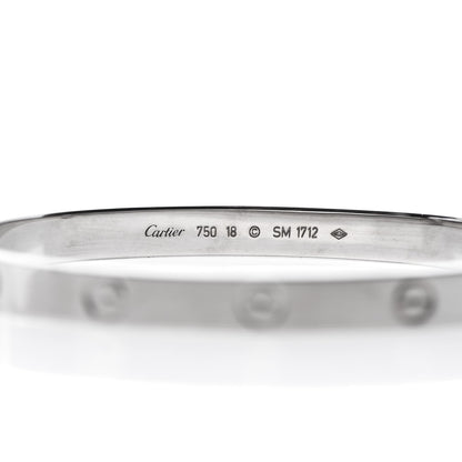 Cartier 18K White Gold LOVE Bracelet 18 4 of 5