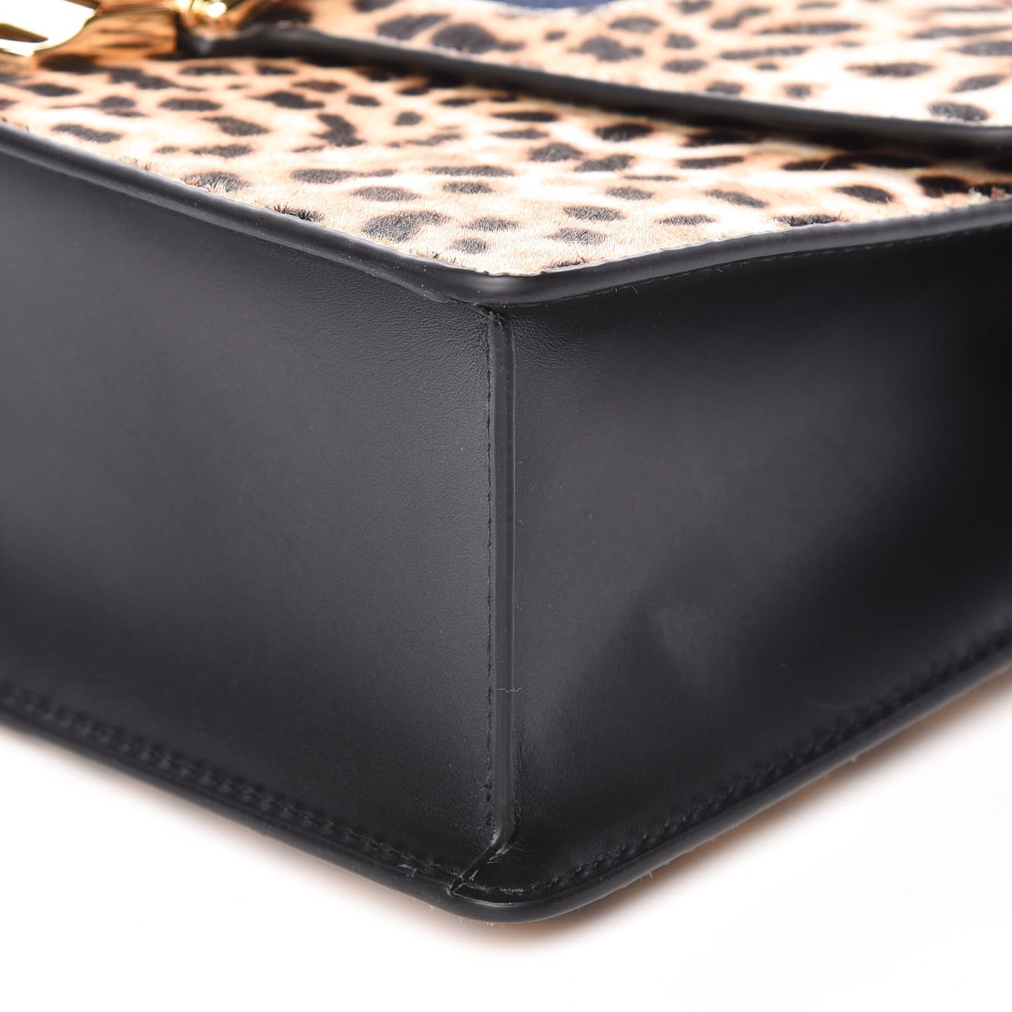 Calf Hair Leopard Print Small Sylvie Shoulder Bag Naturale Black