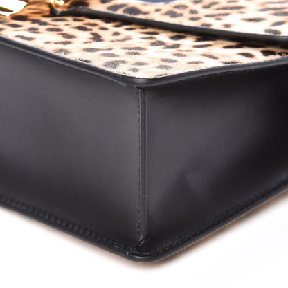 Gucci Calf Hair Leopard Print Small Sylvie Shoulder Bag Naturale Black 6 of 9