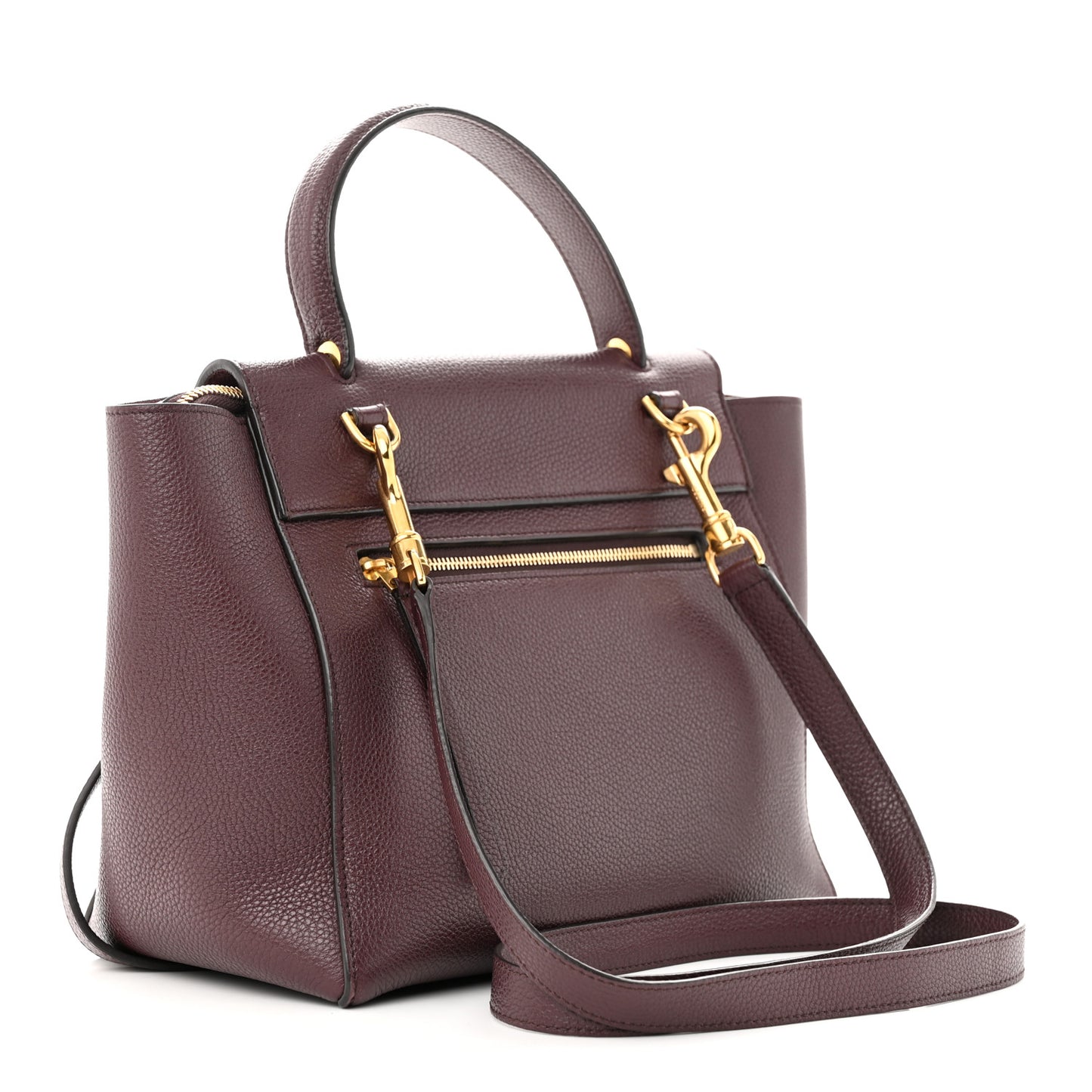 Grained Calfskin Micro Belt Bag Burgundy