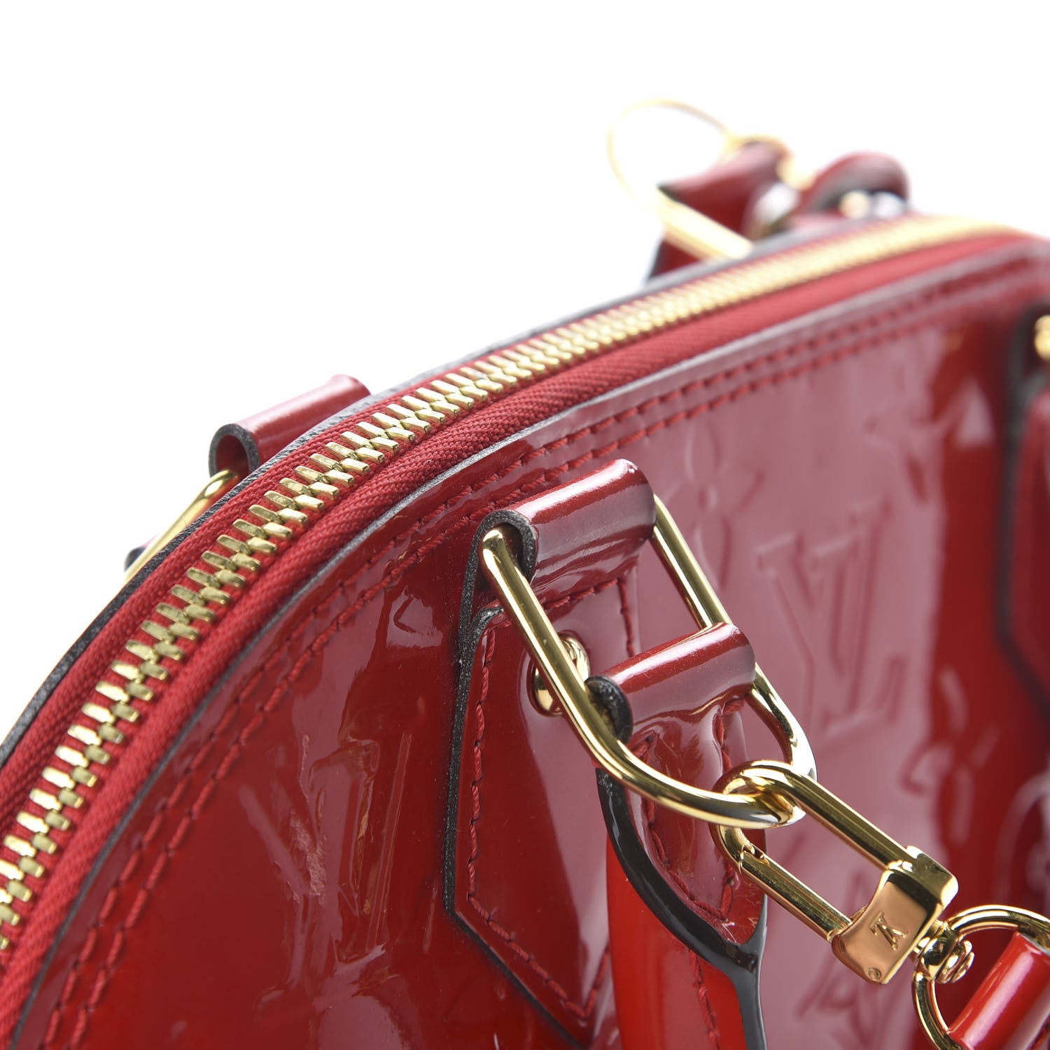 Louis Vuitton Vernis Alma BB Cherry 12 of 13