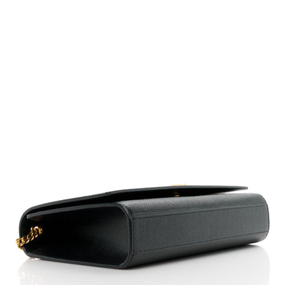 Saint Laurent Grain De Poudre Medium Classic Monogram Kate Satchel Black 4 of 12
