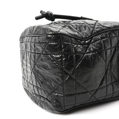 Christian Dior Crinkled Calfskin Macrocannage Small D-Motion Bag Black 10 of 10