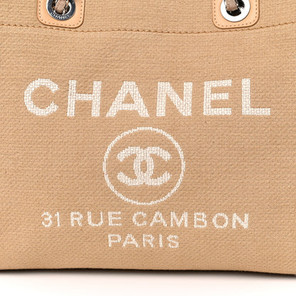 Chanel Mixed Fibers Small Deauville Tote Beige 9 of 14