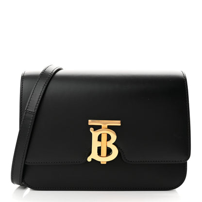 Burberry Calfskin Medium TB Bag Black 1 of 9