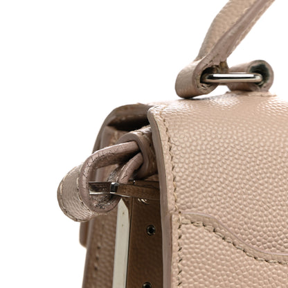 Saint Laurent Grain de Poudre Mini Classic Monogram Cassandra Top Handle Marble Pink 11 of 12