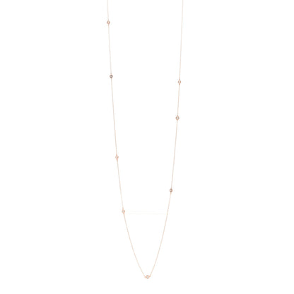 Tiffany 18K Rose Gold Diamond .31ctw Elsa Peretti Diamonds by the Yard Sprinkle Necklace 1 of 5