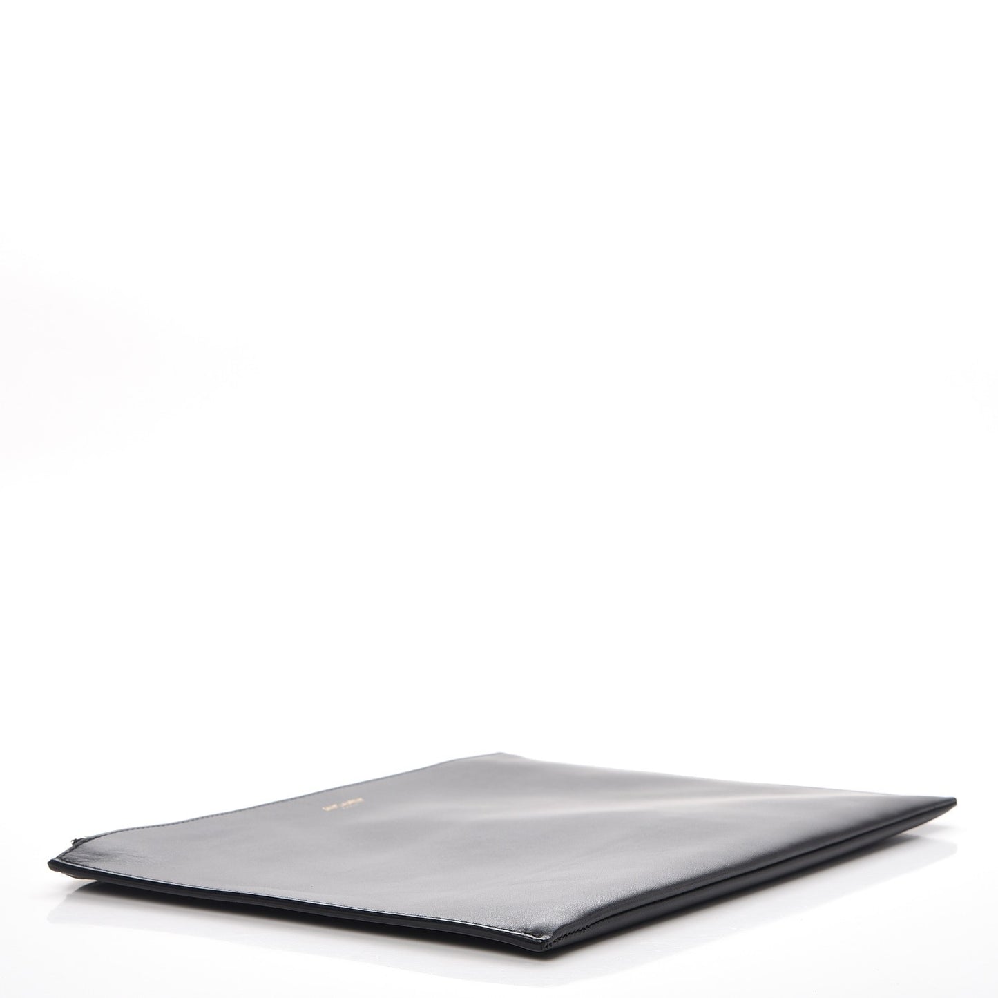 Calfskin Zipped Clutch Black