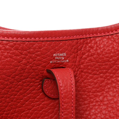 Hermes Taurillon Clemence Evelyne TPM Rouge Casaque 7 of 10