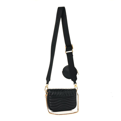 Louis Vuitton Calfskin New Wave Multi Pochette Black 3 of 15