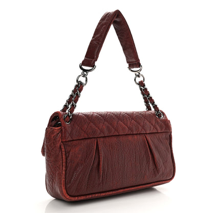 Chanel Distressed Lambskin Lady Braid Flap Burgundy 3 of 11