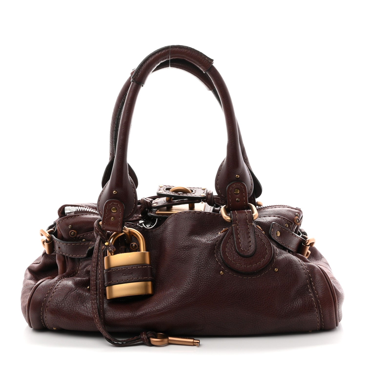 Chloe Calfskin Medium Paddington Satchel Chocolate 1 of 10