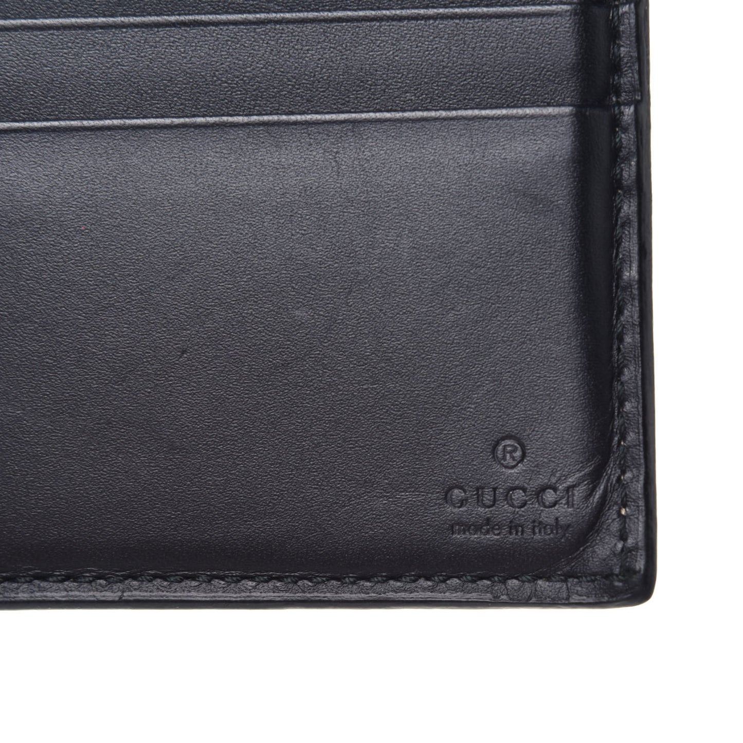GG Supreme Monogram Selleria Calfskin Kingsnake Nice Bi-Fold Wallet Beige Ebony Multicolor Black