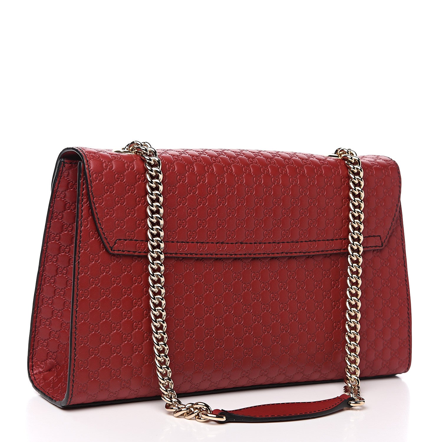 Gucci Microguccissima Medium Emily Chain Shoulder Bag Red 1 of 10