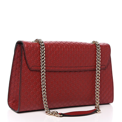 Gucci Microguccissima Medium Emily Chain Shoulder Bag Red 1 of 10