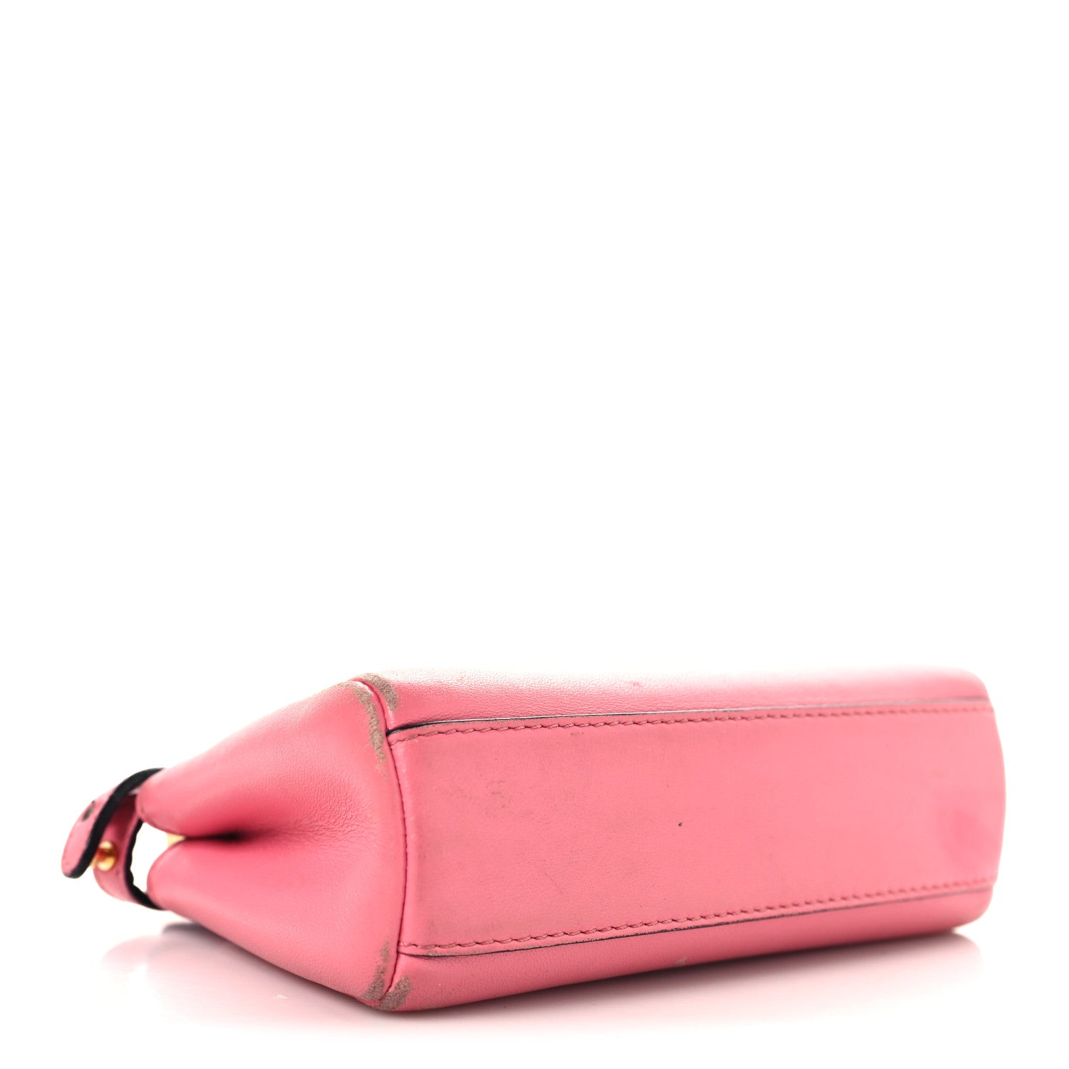 Fendi Shiny Nappa Micro Peekaboo Iconic Satchel  Rosa Fluo 4 of 11