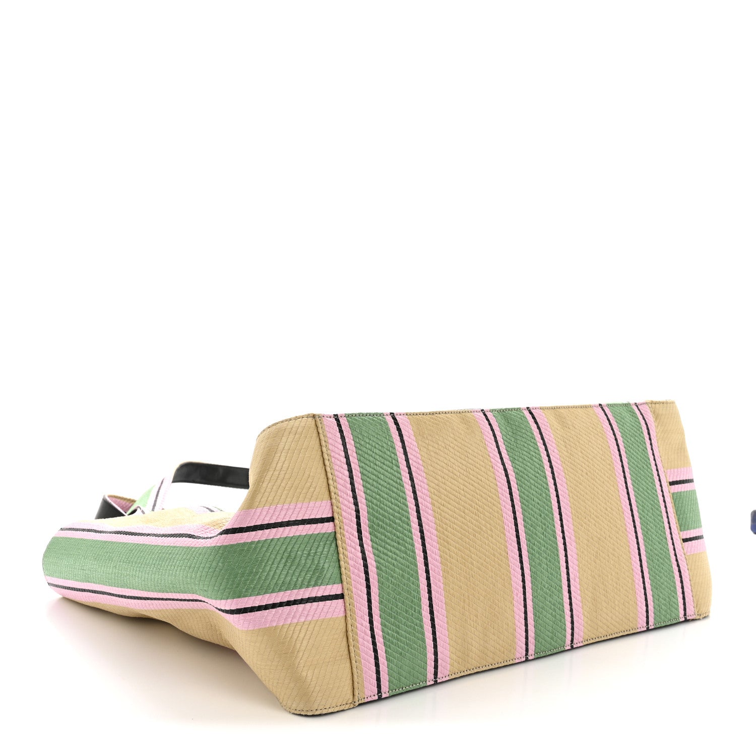 Stella McCartney Raffia Striped Logo Tote Multicolor 5 of 13