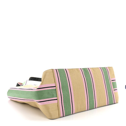 Stella McCartney Raffia Striped Logo Tote Multicolor 5 of 13