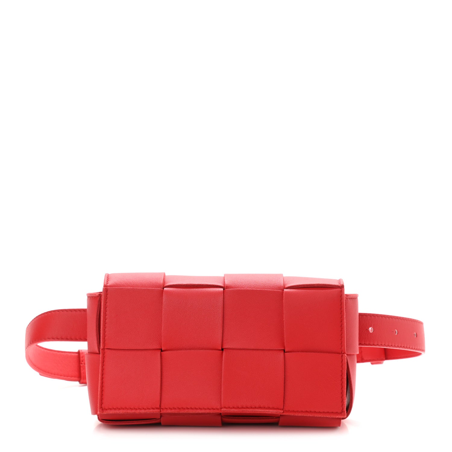 Bottega Veneta Nappa Maxi Intreccio The Belt Cassette Bag Bright Red 1 of 9
