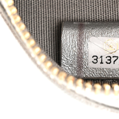 Chanel Metallic Lambskin Quilted Chanel 19 Round Clutch With Chain Silver 7 of 10