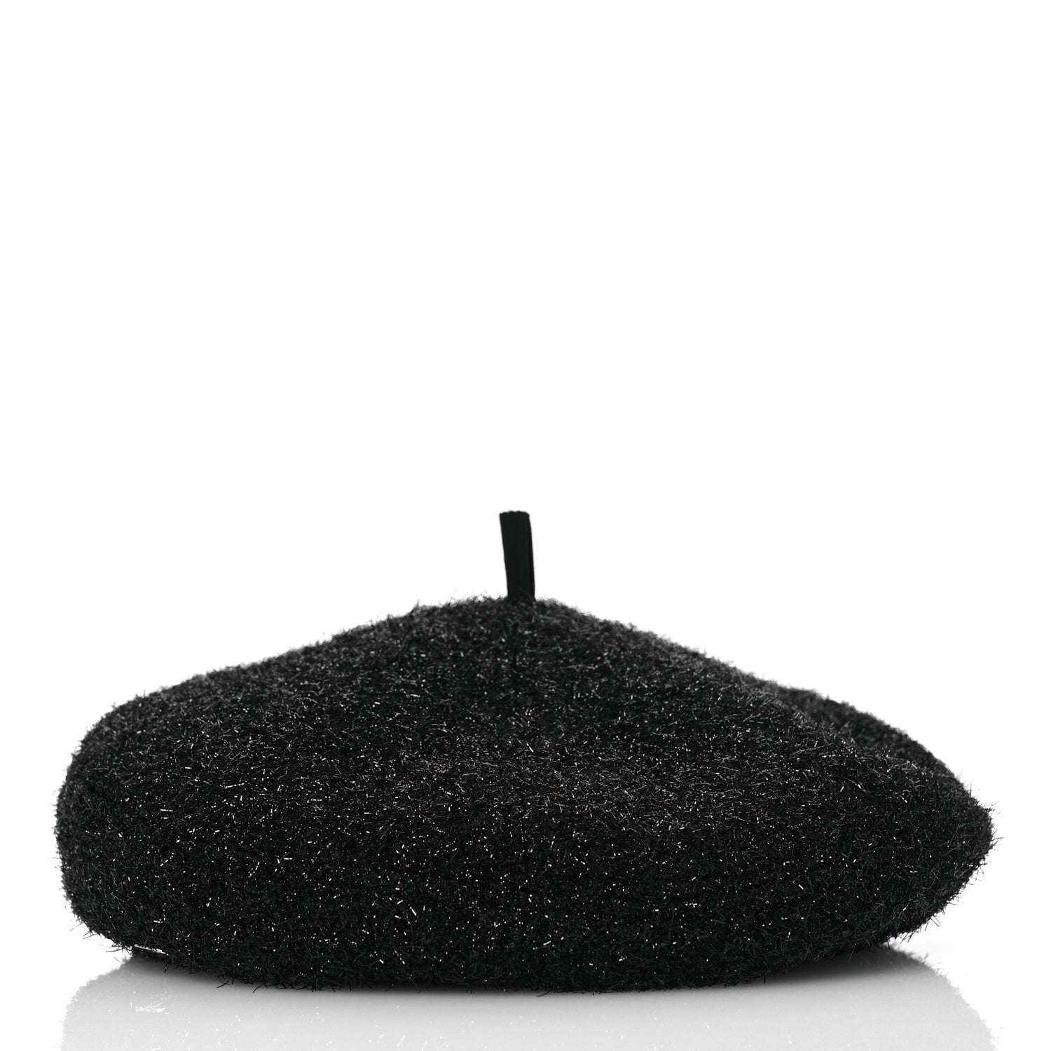 Chanel Cotton Metallic CC Beret M Black 4 of 9