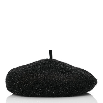 Chanel Cotton Metallic CC Beret M Black 4 of 9