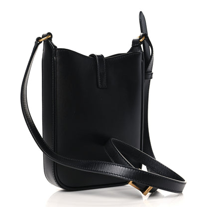 Saint Laurent Smooth Calfskin Mini Le 5 A 7 Vertical Hobo Black 3 of 10