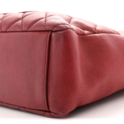 Chanel Caviar Quilted Petit Shopping Tote PST Red 10 of 12