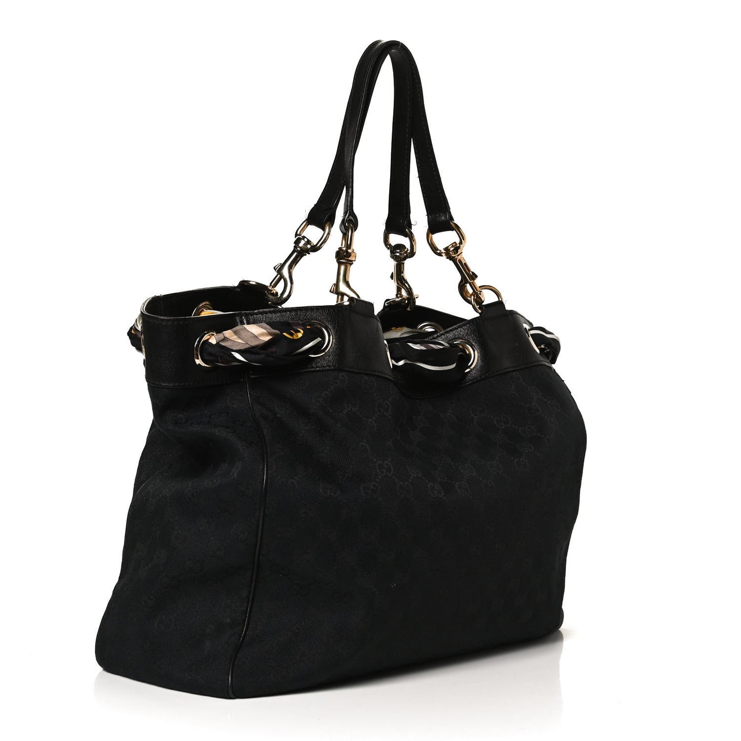 Monogram Large Positano Tote Black