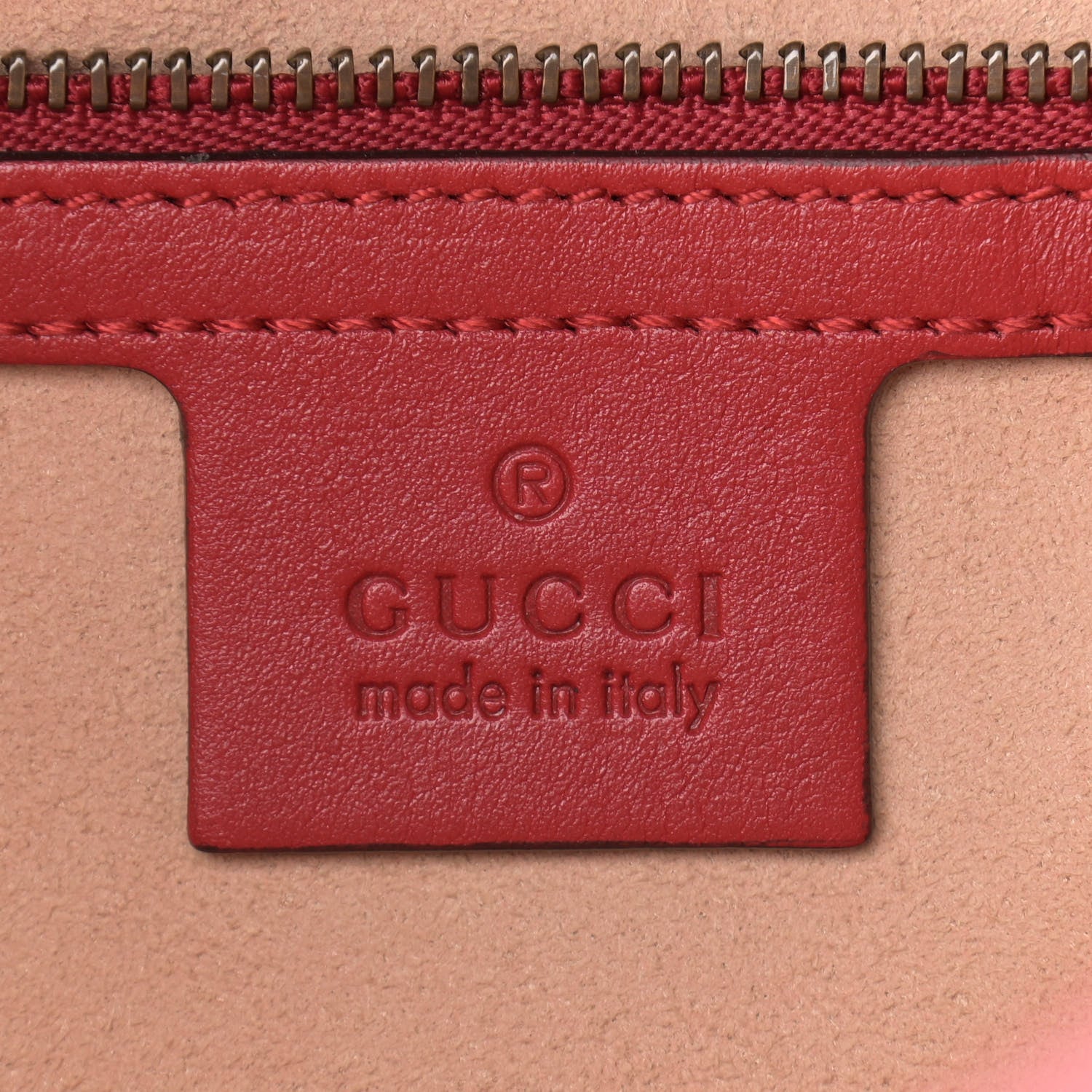 Gucci Calfskin Matelasse Medium GG Marmont Chain Shoulder Bag Hibiscus Red 6 of 9