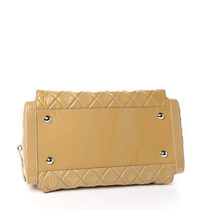 Chanel Patent Quilted Day Glo Flap Bag Beige 4 of 11