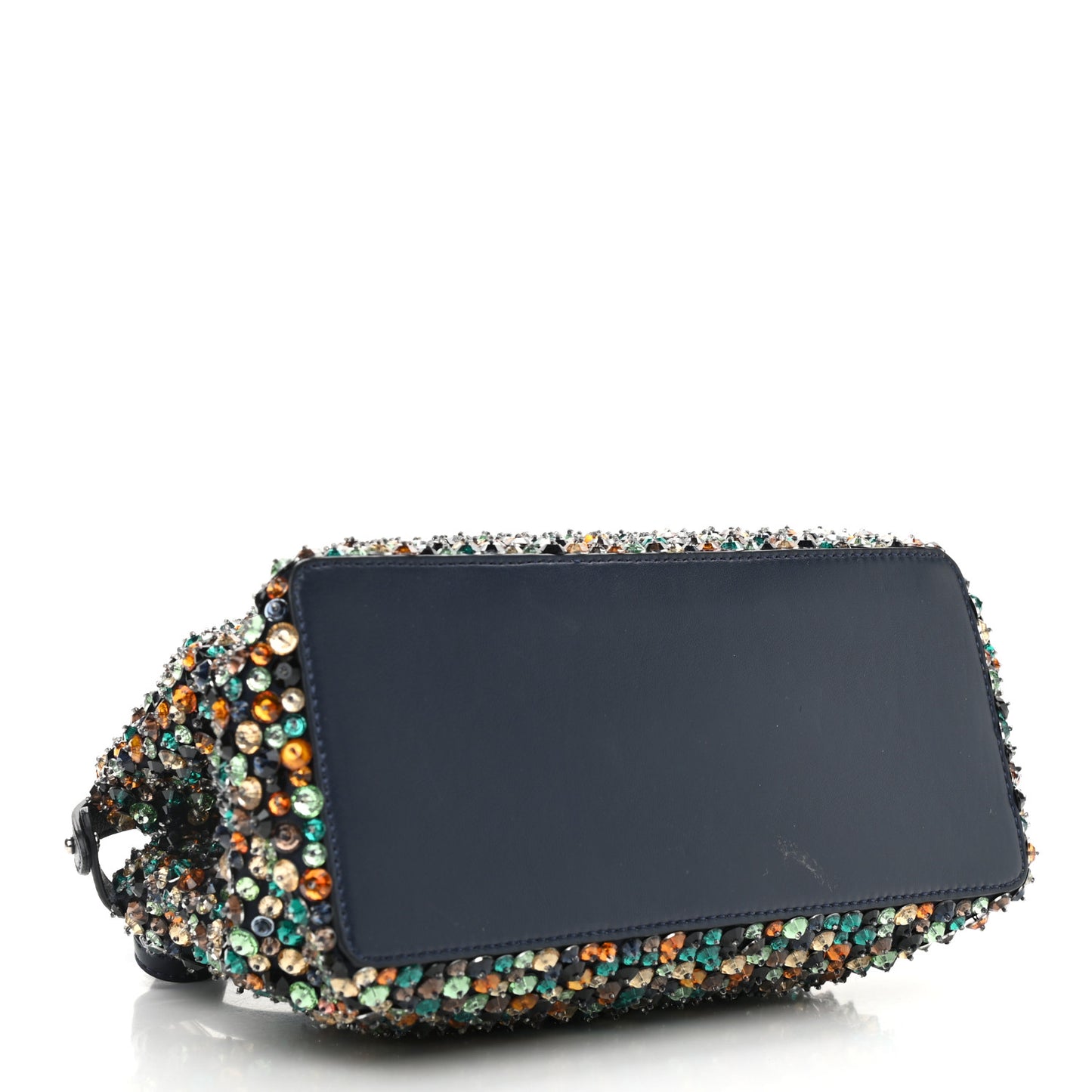 Beaded Micro Peekaboo Iconic Satchel Blue Multicolor