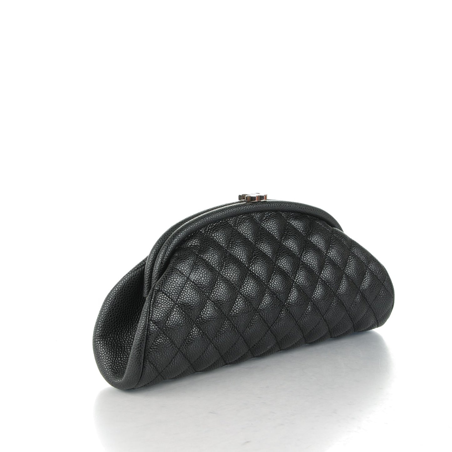 Caviar Quilted Timeless Clutch Black