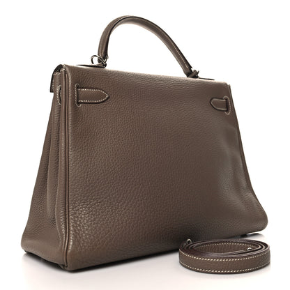 Hermes Togo Kelly Retourne 32 Etoupe 3 of 13
