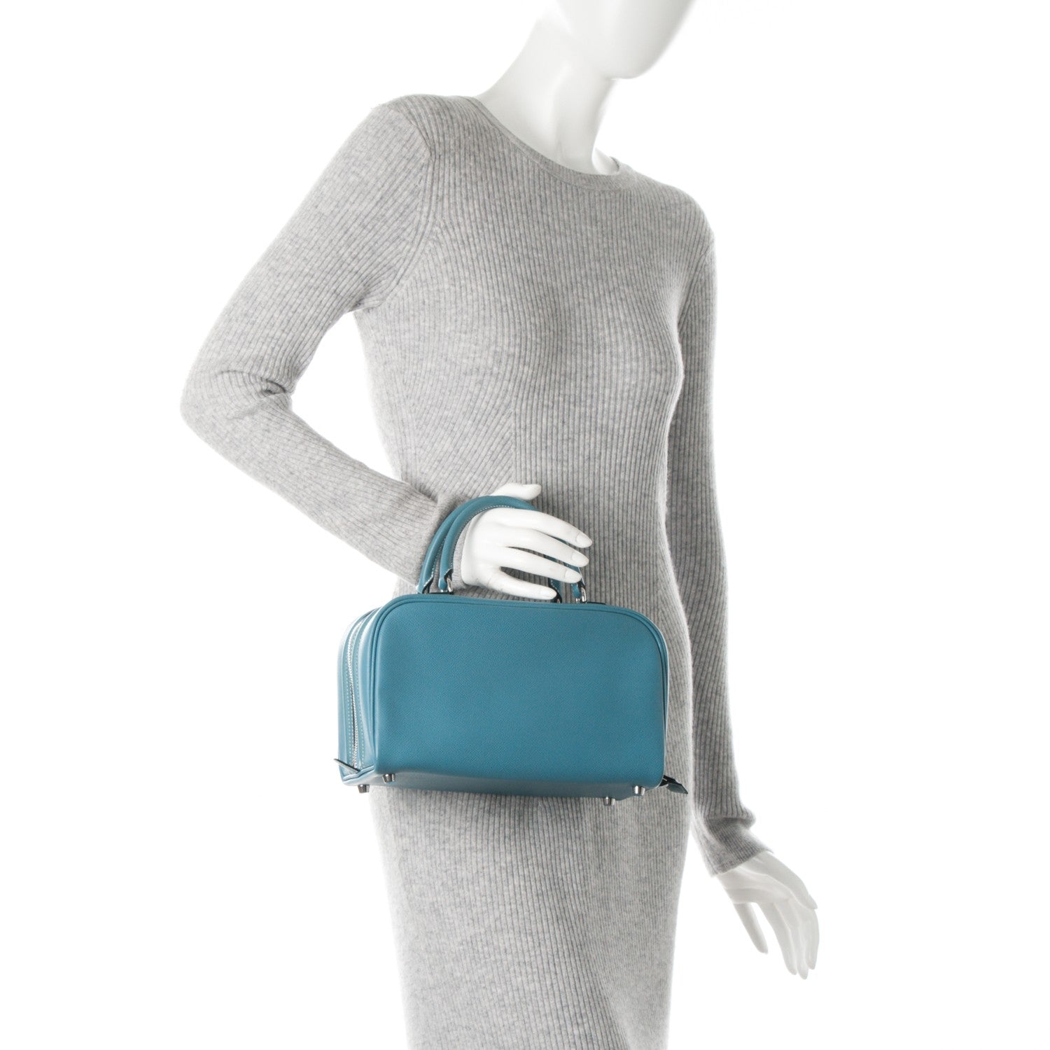 Hermes Veau Epsom Sac En Vie 26 Blue Jean 2 of 6