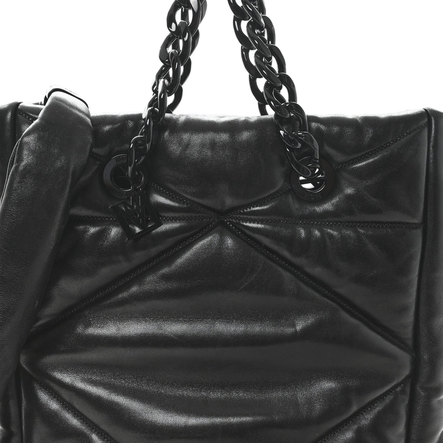 Nappa Cloud Quilted Travia Medium Tote Black