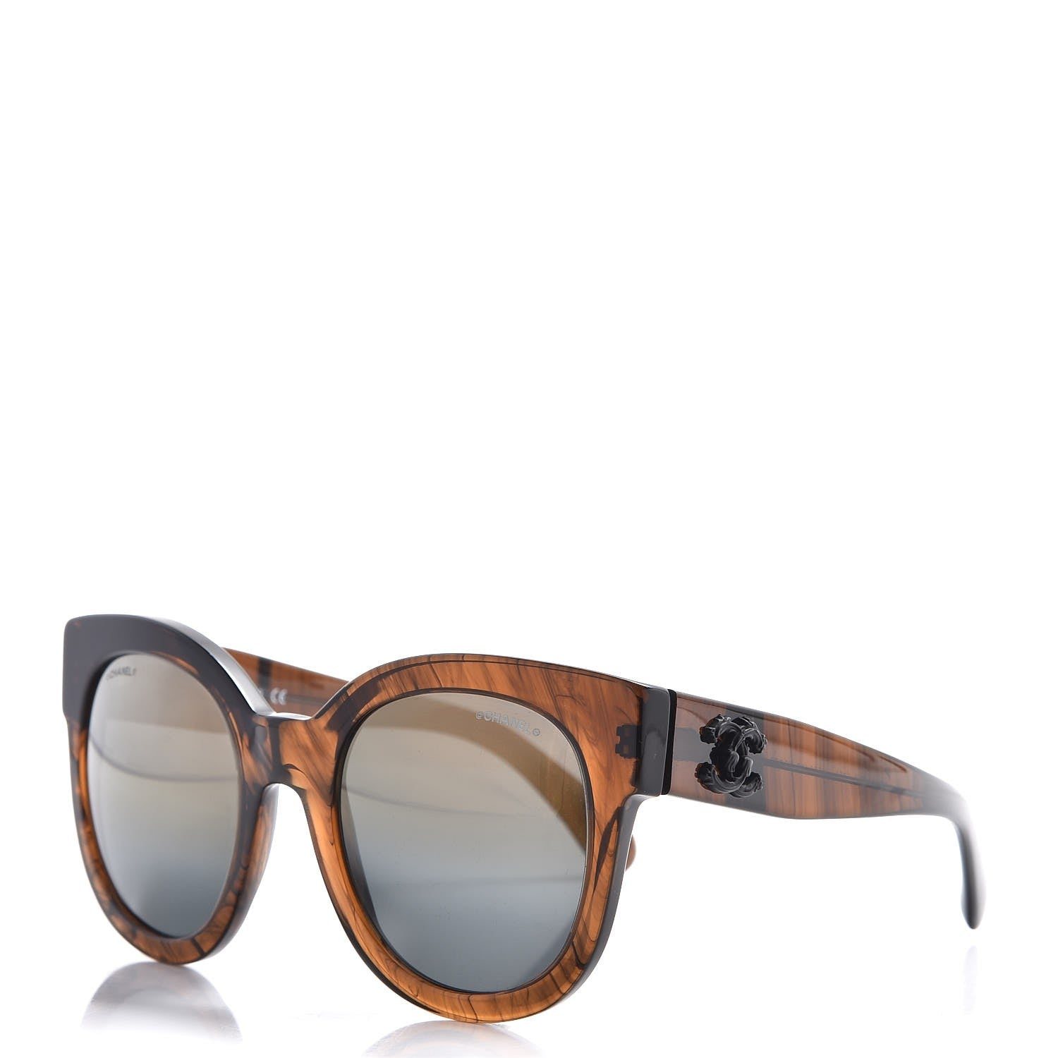 Chanel Acetate Butterfly Signature CC Sunglasses 5358 Brown 1 of 8