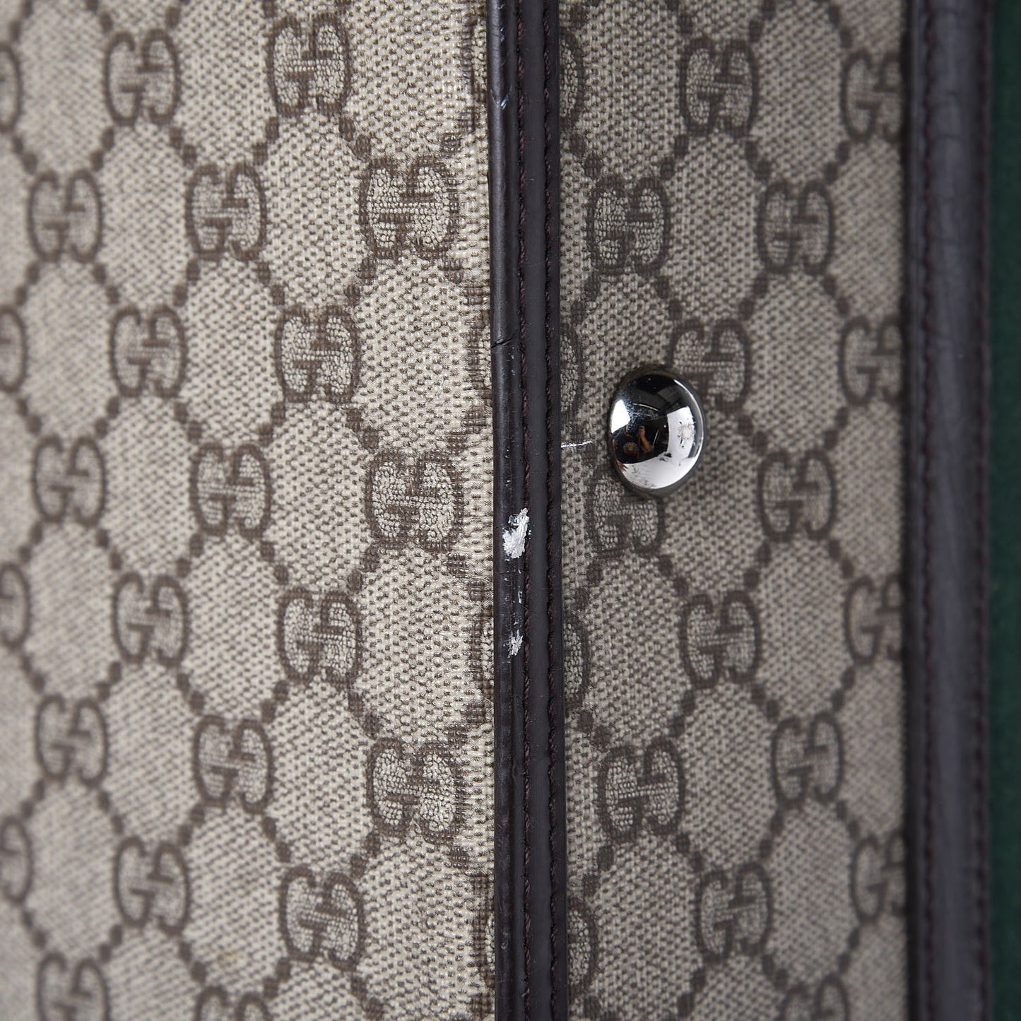GG Plus Monogram Small Web Trolley Brown