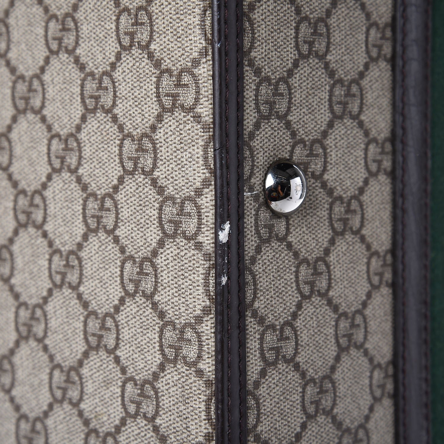 Gucci GG Plus Monogram Small Web Trolley Brown 32 of 41