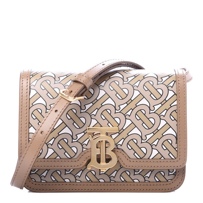 Burberry Calfskin Monogram Mini TB Bag Beige 1 of 9