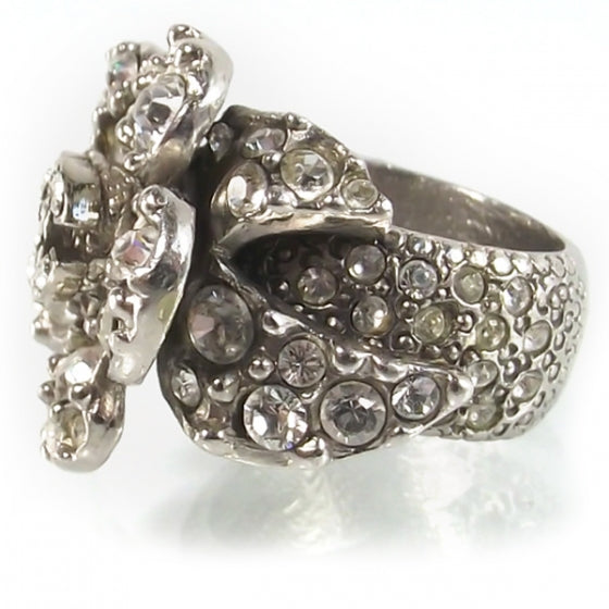 Swarovski Crystal Camelia Ring Size 6