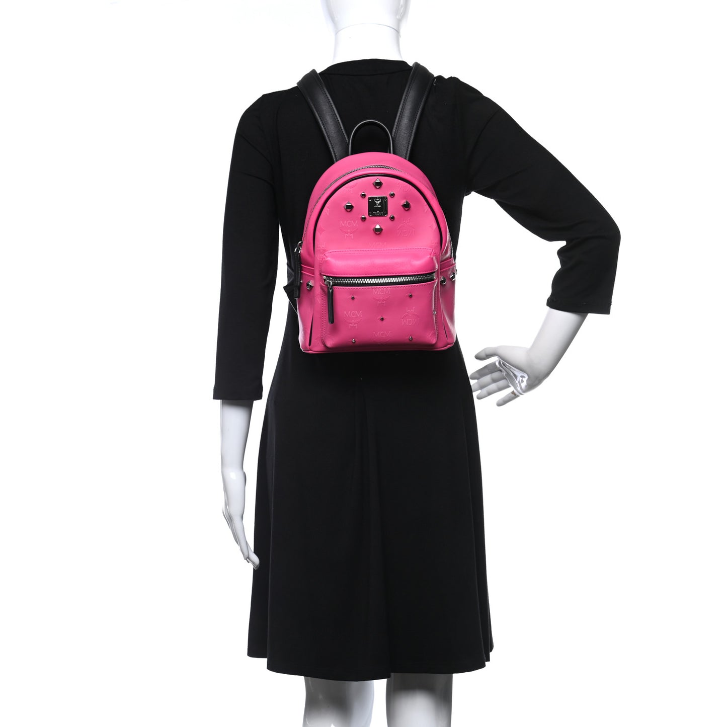 Odeon Studded Small Backpack Beetroot Pink
