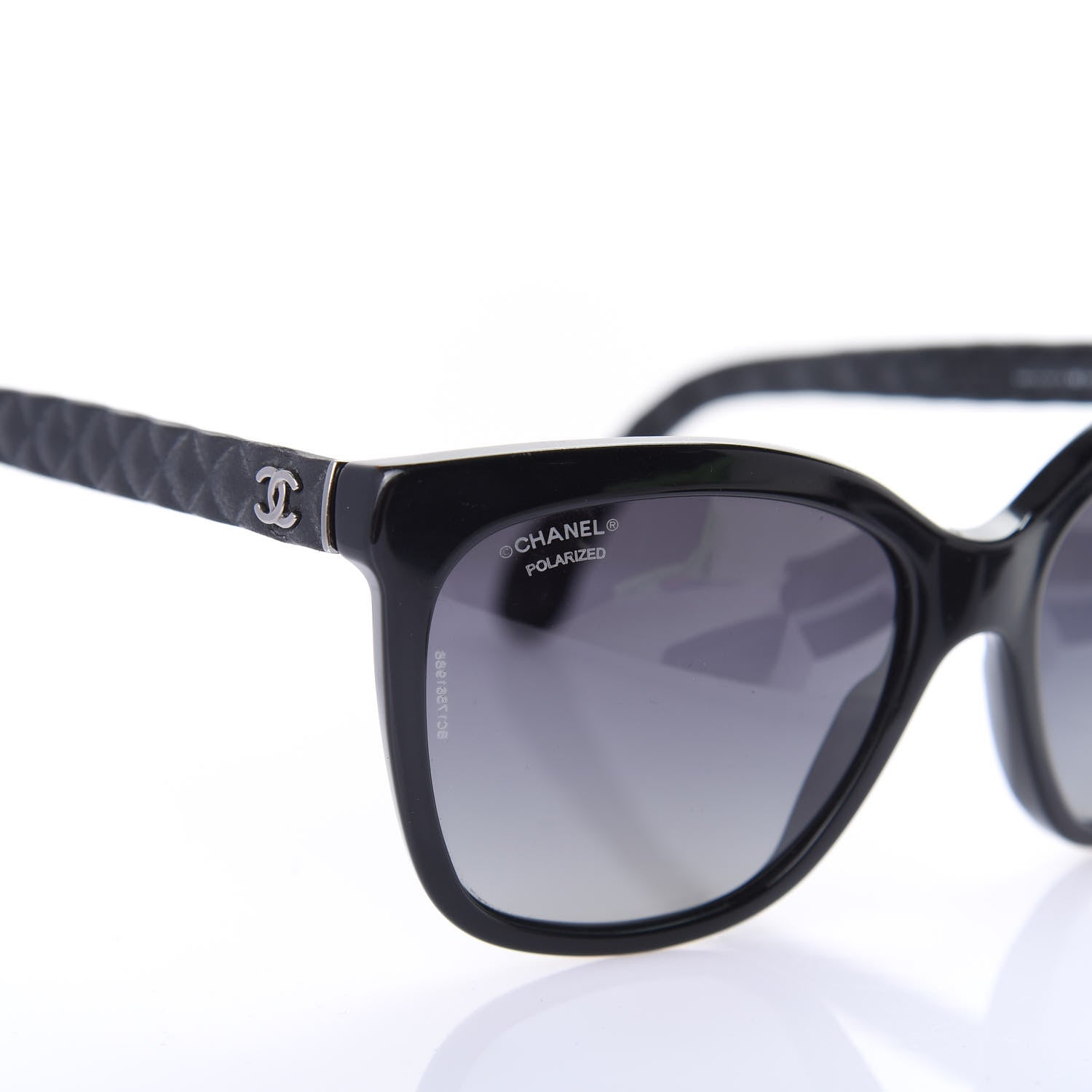 Chanel Acetate Quilted Polarized Butterfly CC Sunglasses 5288-Q Black 7 of 8