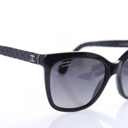 Chanel Acetate Quilted Polarized Butterfly CC Sunglasses 5288-Q Black 7 of 8