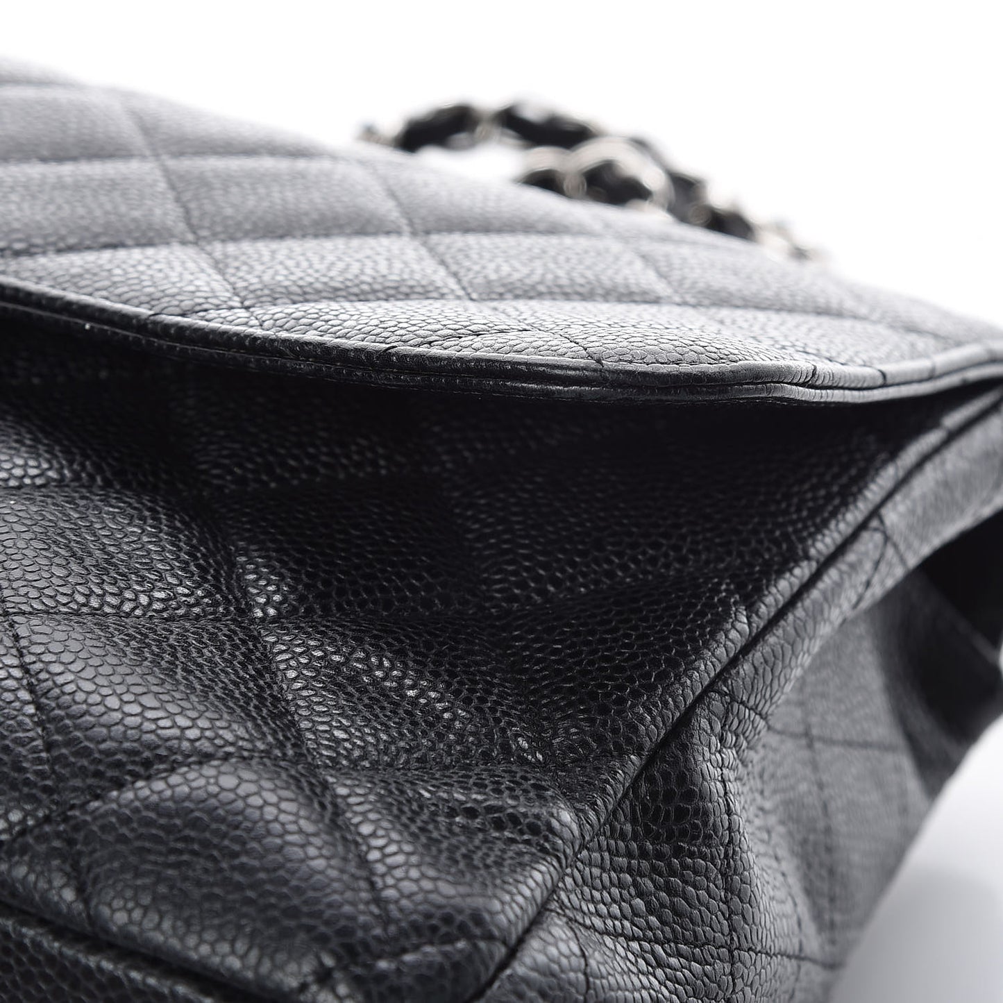 Caviar Quilted Jumbo Single Flap Black