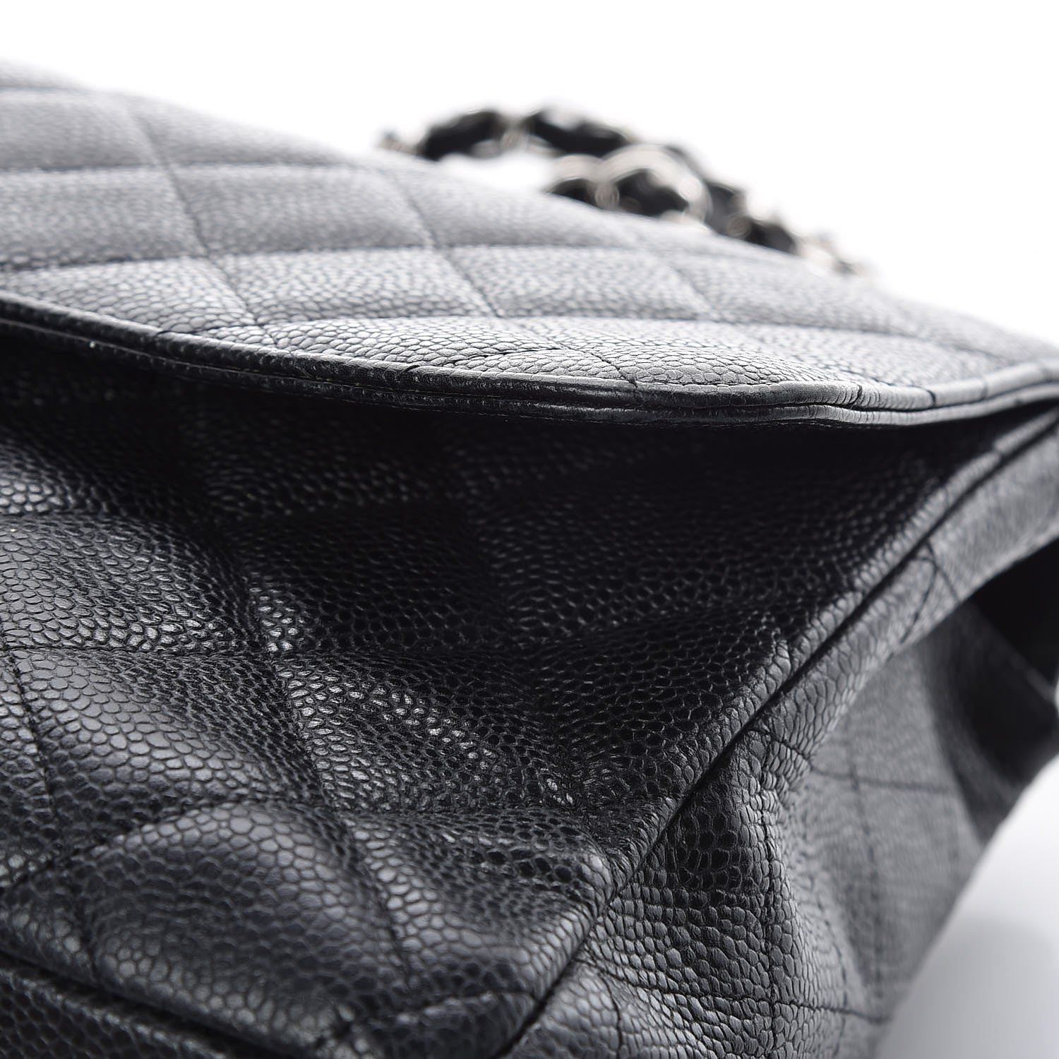 Chanel Caviar Quilted Jumbo Single Flap Black 18 of 23